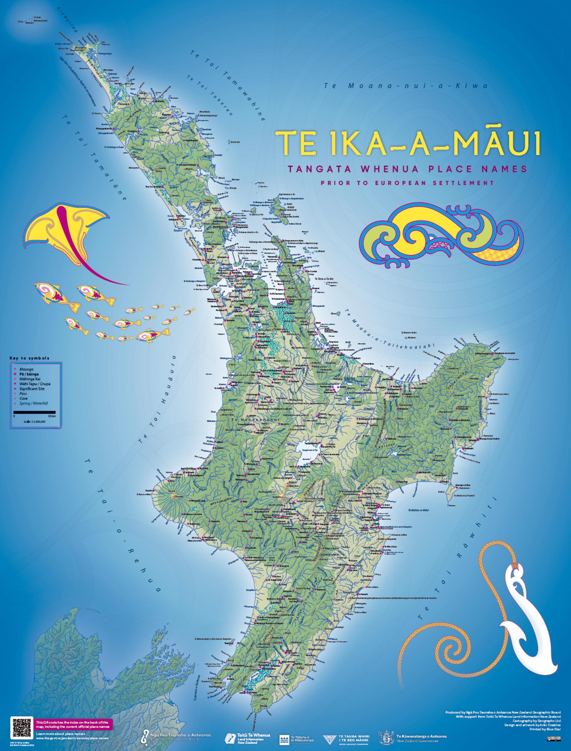 Aotearoa Te Reo Place Names - Te Ika-a-Maui (North Island) - Click Image to Close